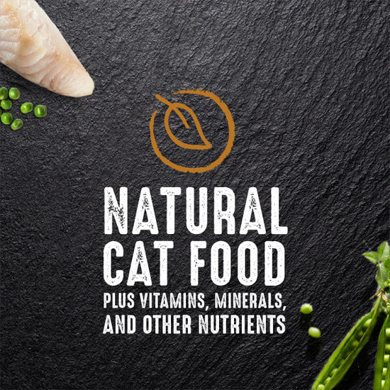 natural cat food plus vitamins, minerals and other nutrients