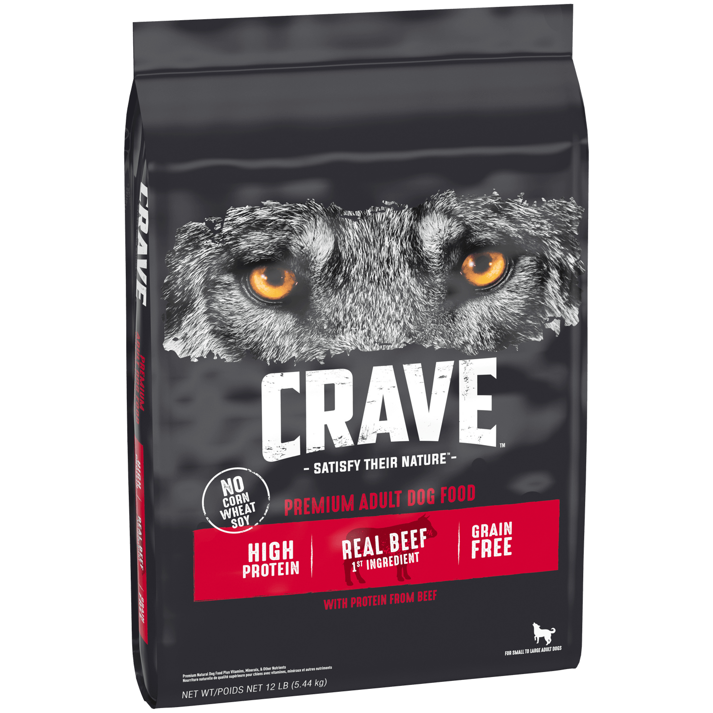 Crave Adult Dry Dog Food Beef-Tilt