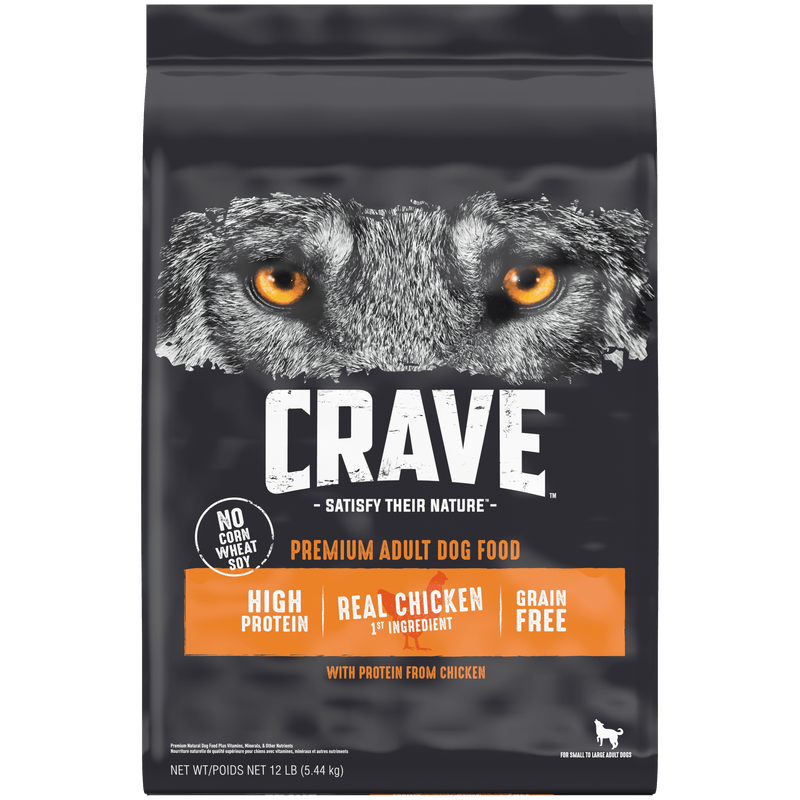 Crave Adult Dry Dog Food Chicken-Front