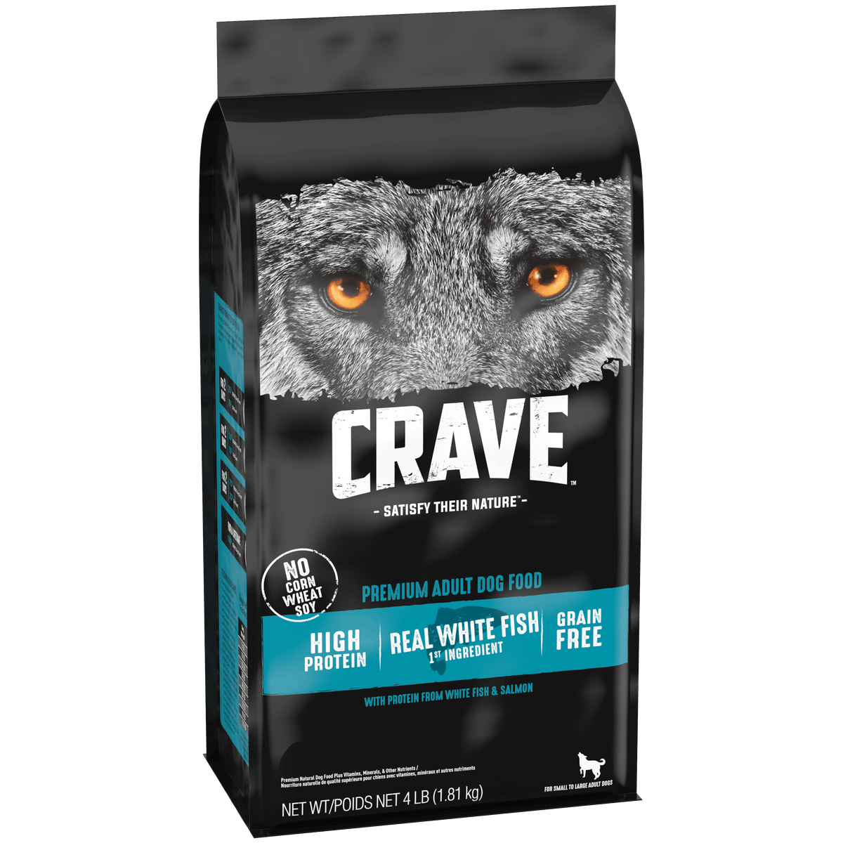CRAVE™ White Fish & Salmon Recipe High Protein Grain-Free Dry Dog Food ...