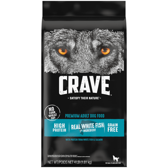 Crave Adult Dry Dog Food White Fish- Front