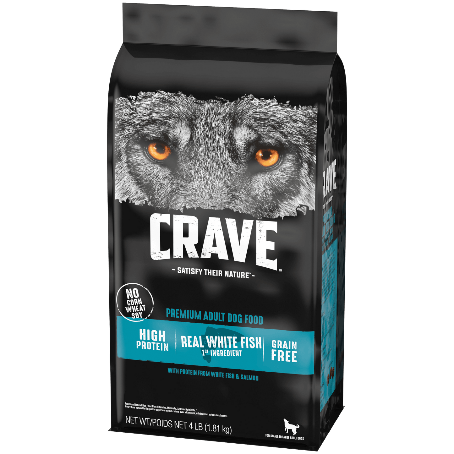 Crave Adult Dry Dog Food White Fish- Left
