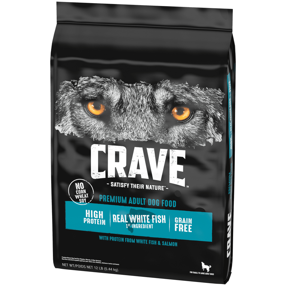 Crave Adult Dry Dog Food White Fish- Tilt Left