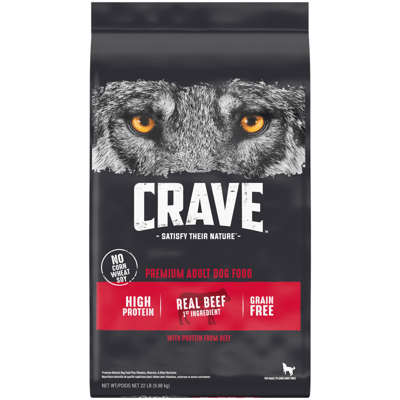 Crave Adult Dry Dog Food Beef-Front