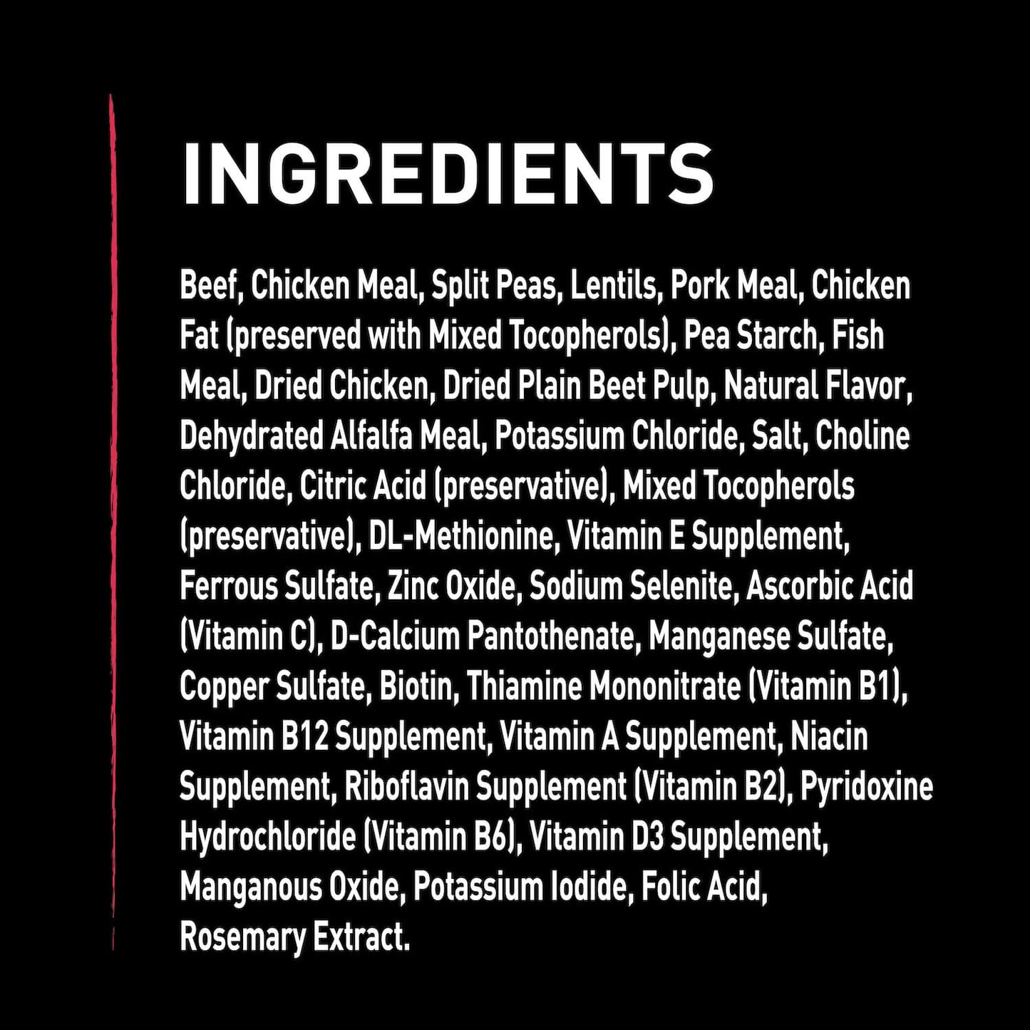Crave Adult Dry Dog Food Beef-Ingredients