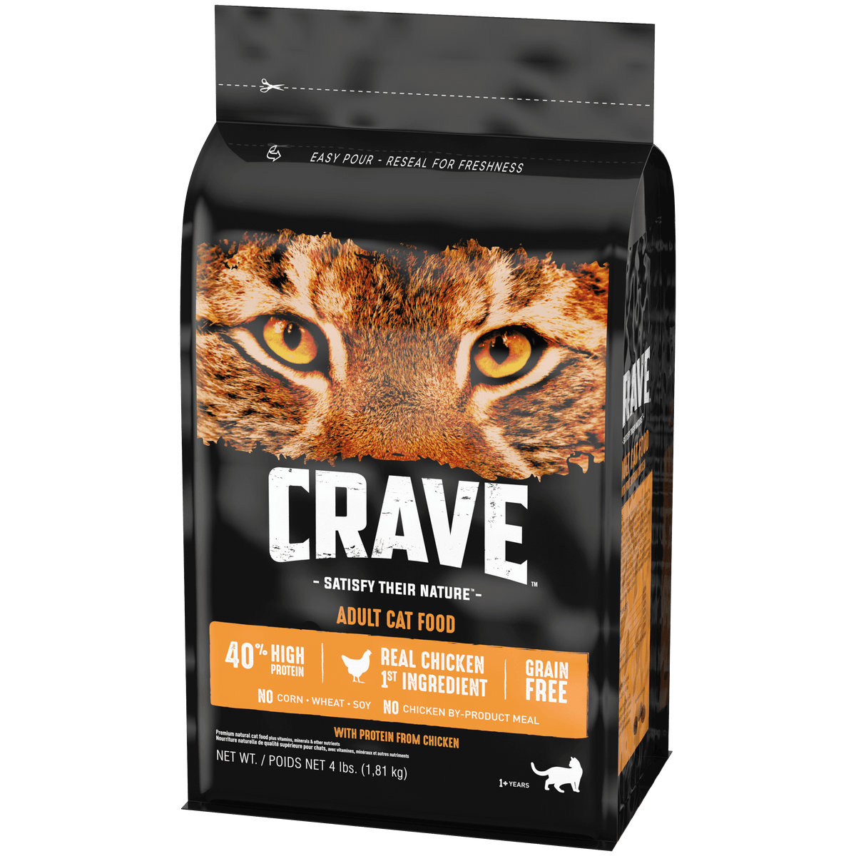 Crave Adult Dry Cat Food-Tilt Left