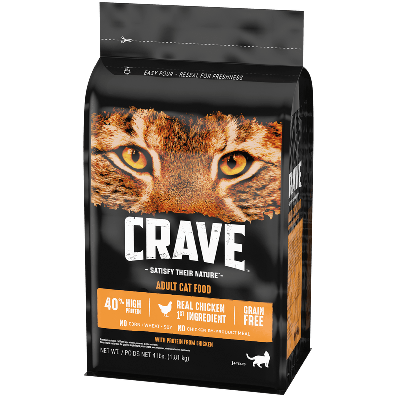 Crave Adult Dry Cat Food-Tilt Left