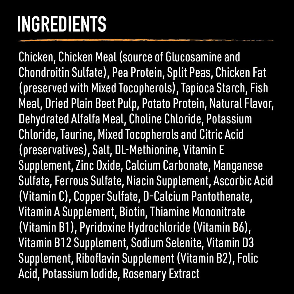 Crave Adult Cat Food Chicken-Ingredients