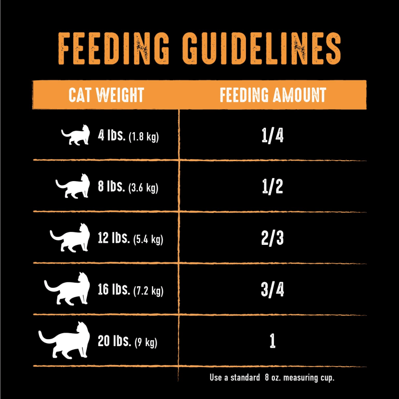 Dry Cat Chicken Recipe feeding guidelines image
